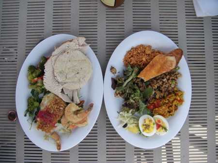 Food at Google cafeteria during lunch with Avinash