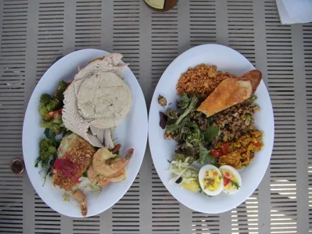 Food at Google cafeteria during lunch with Avinash