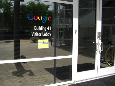 Entrance to Google offices in Mountain View