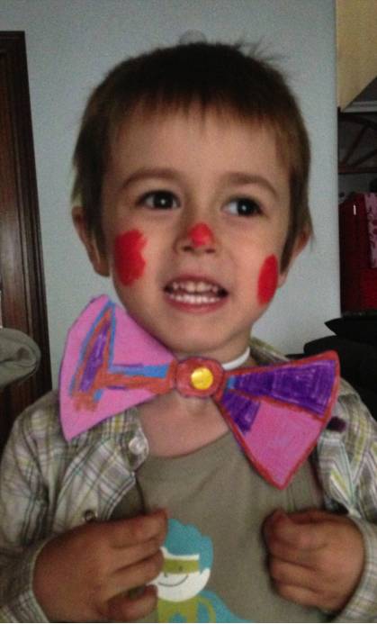 Luca wearing a bow tie